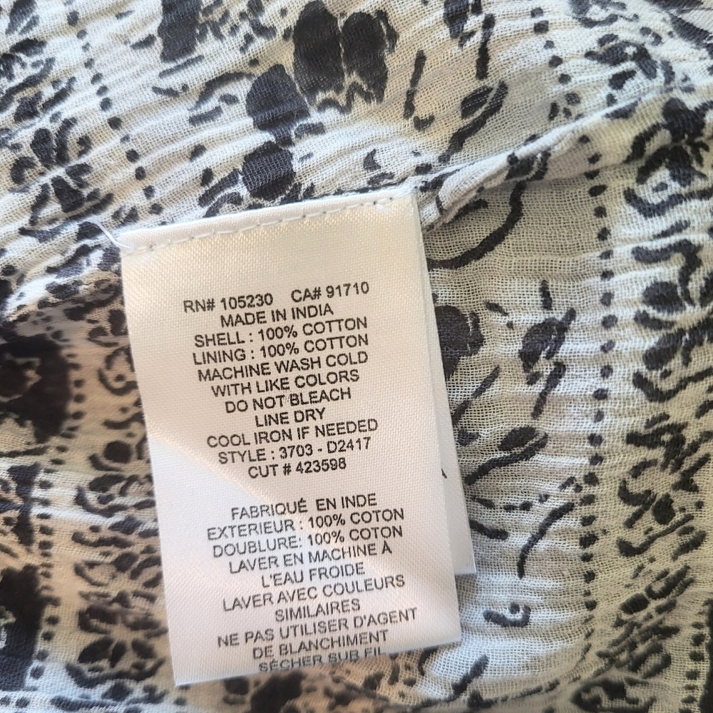 Joie Vork black white elephant print semi sheer 3/4 sleeve dress size M - Picture 6 of 9